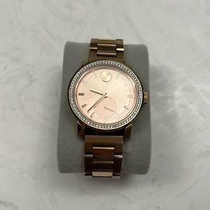 Women’s rose gold movado watch